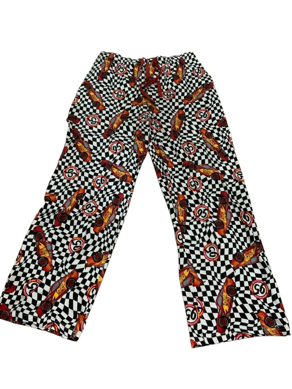 Disney Cars Pajamas Men's Lightning McQueen 95 Checkered Pajama Pants 2X